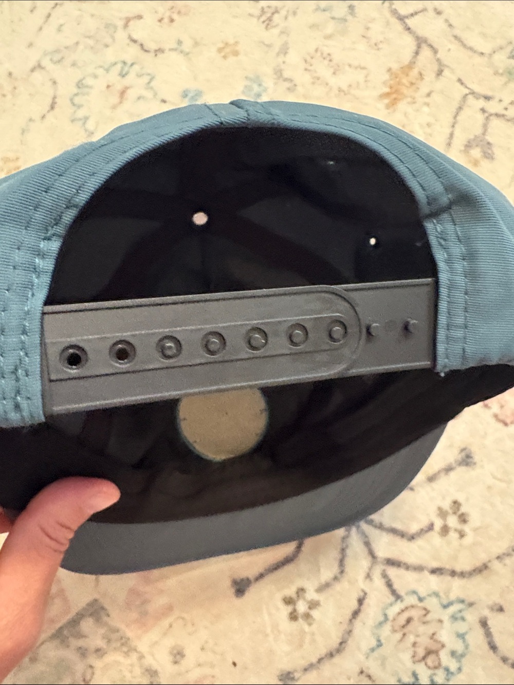 Men’s Teal Rope-Trim Cap - Picture 5 of 7
